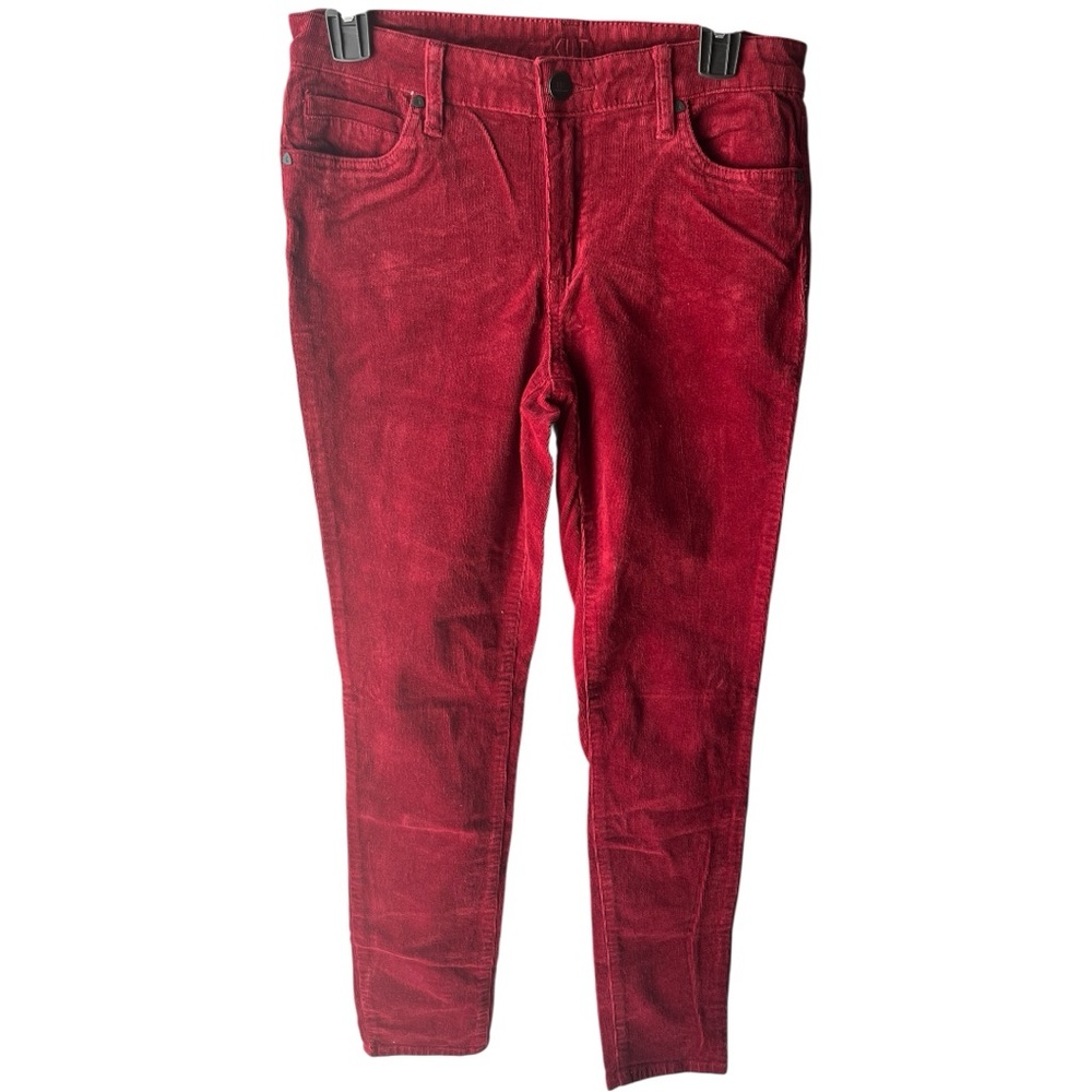 Kut from the Kloth Berry Red Corduroy Jeans Toothpick Skinny Women’s Sz 6